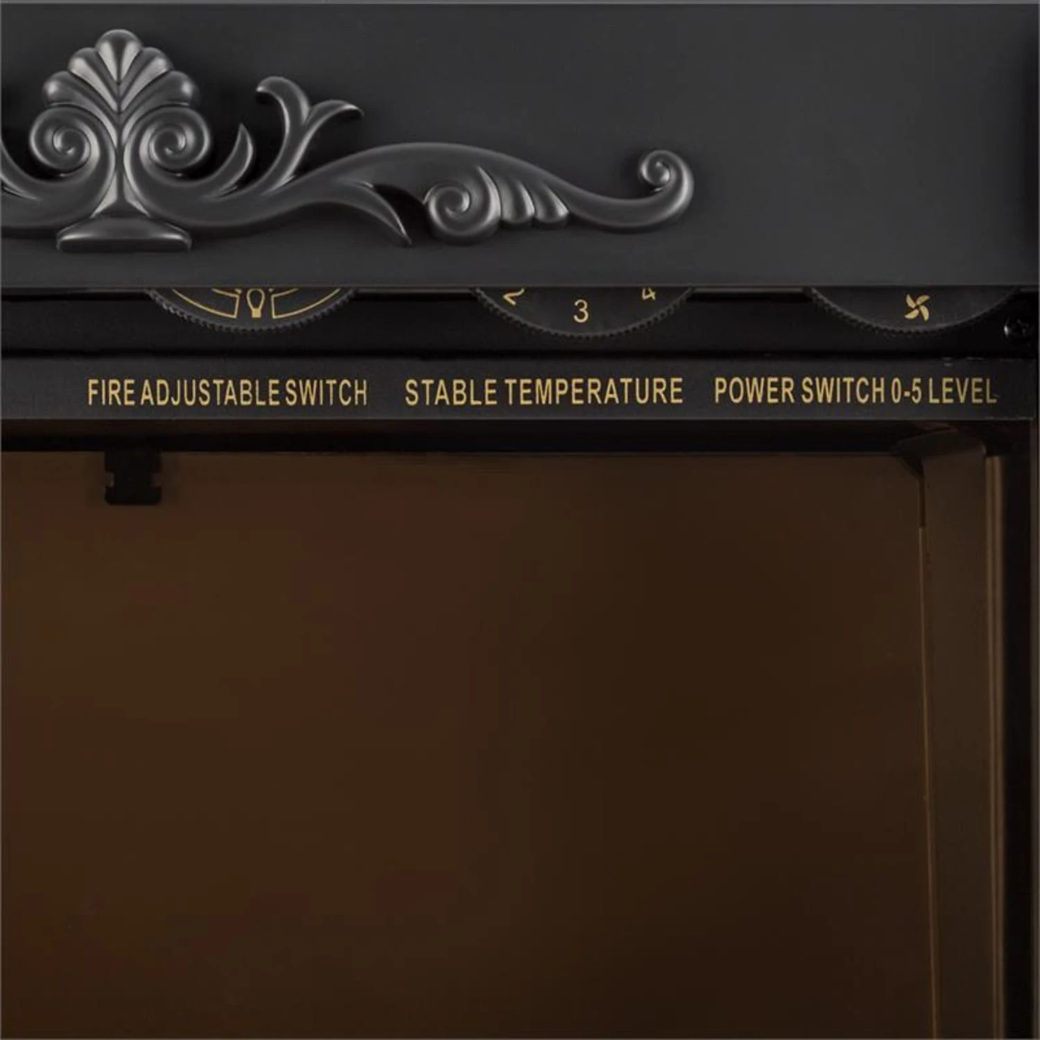 Grenoble Elektrischer Kamin Heizlüfter 1850 W Bodenrollen Thermostat – Bild 3