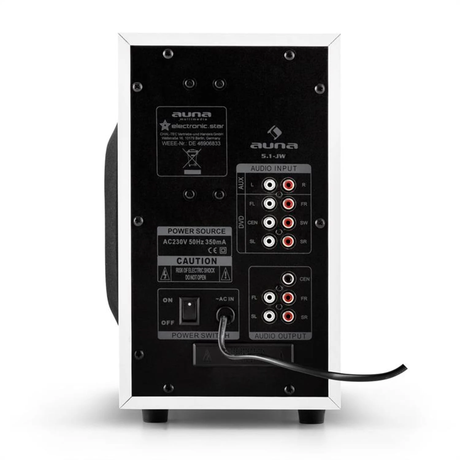 MM-5.1-JW 5.1 Surround Lautsprecher Set Aktiv 95W RMS Fernbedienung – Bild 6