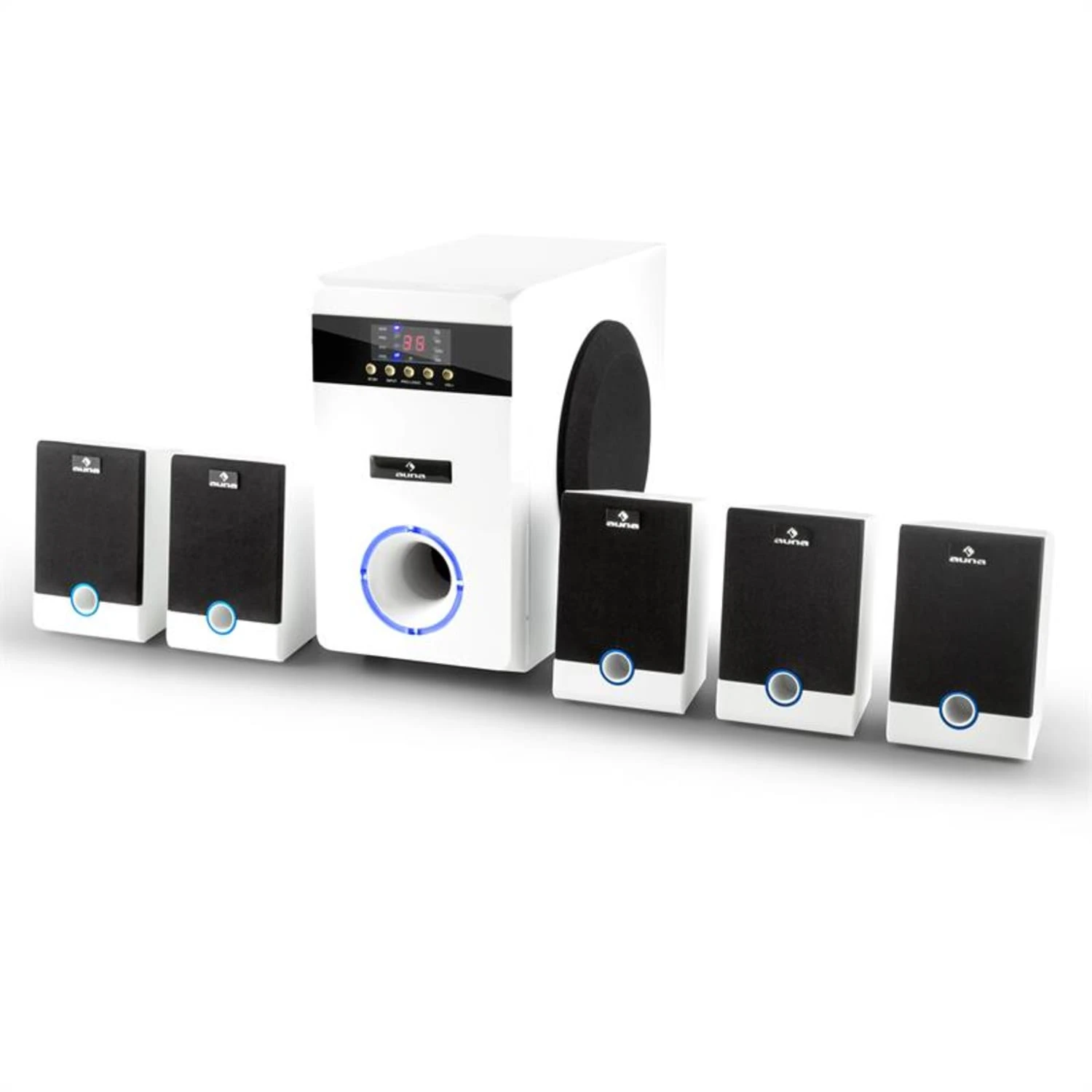 MM-5.1-JW 5.1 Surround Lautsprecher Set Aktiv 95W RMS Fernbedienung – Bild 9