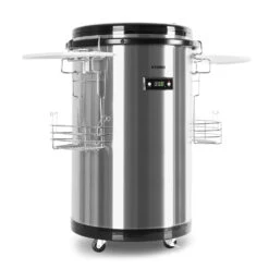 Mr. Barbot Bar-Kühlschrank 50 Liter 6-16 °C Bodenrollen Edelstahl