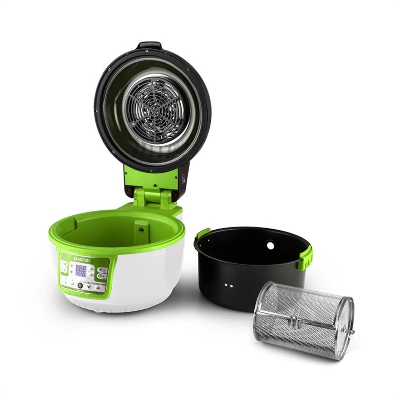 VitAir Turbo Heißluftfritteuse Grün-weiß 1400W Grillen Backen 9l – Bild 8