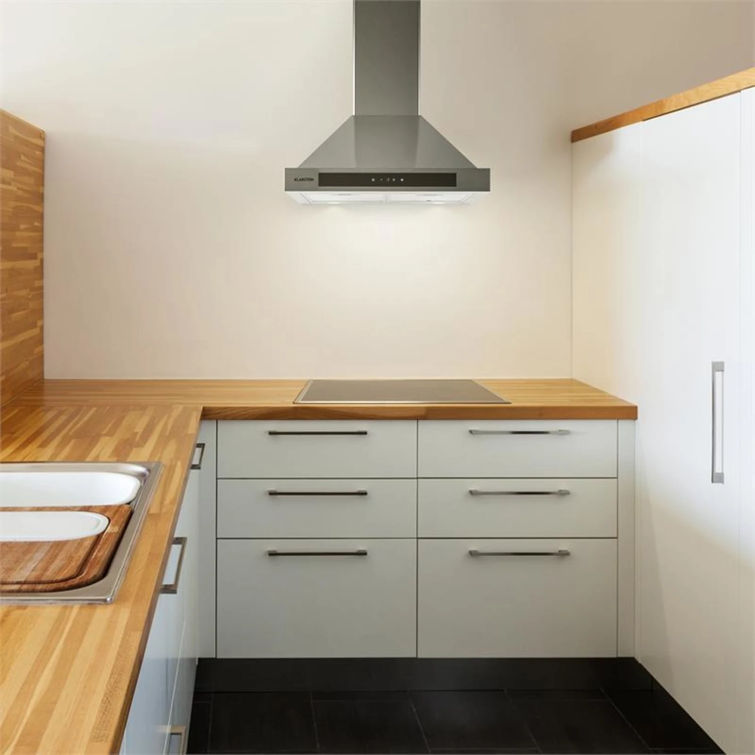 Zelda Dunstabzugshaube Edelstahl 60cm Wandanbau 620 M³/h Touch Timer – Bild 3