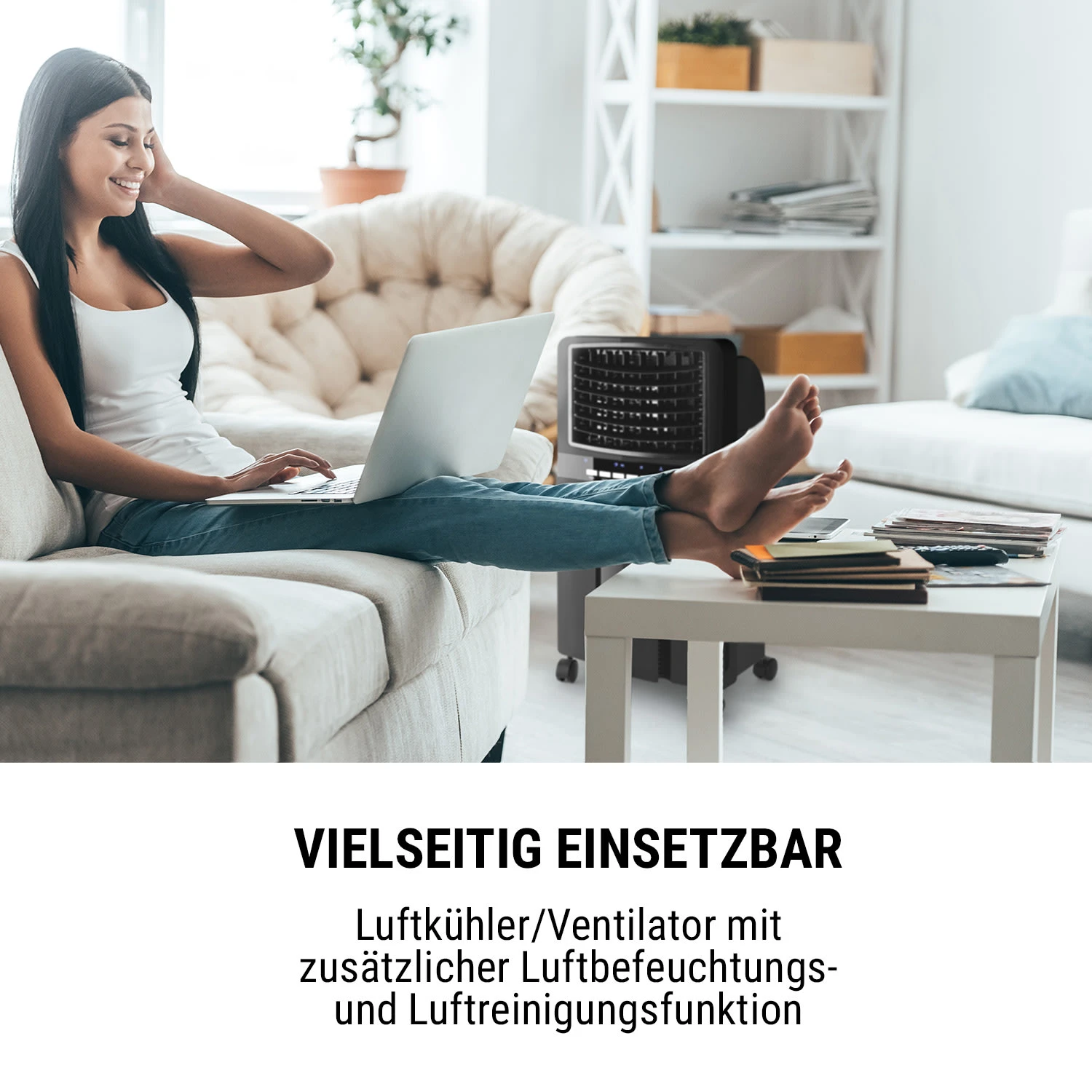 Baltic Black 3-in-1 Luftkühler 360 M³/h 65 W 6 Ltr Fernbedienung Mobil – Bild 4