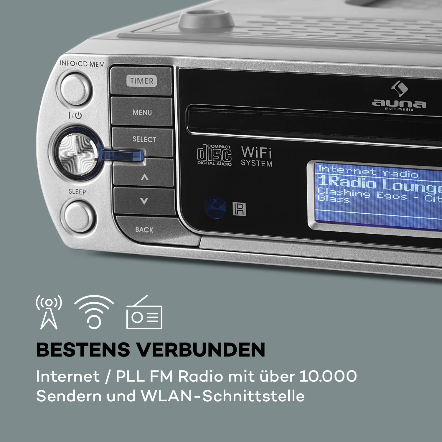KR-500 CD Küchenradio, Internetradio, Integriertes WiFi, CD/Mp3-Player – Bild 4
