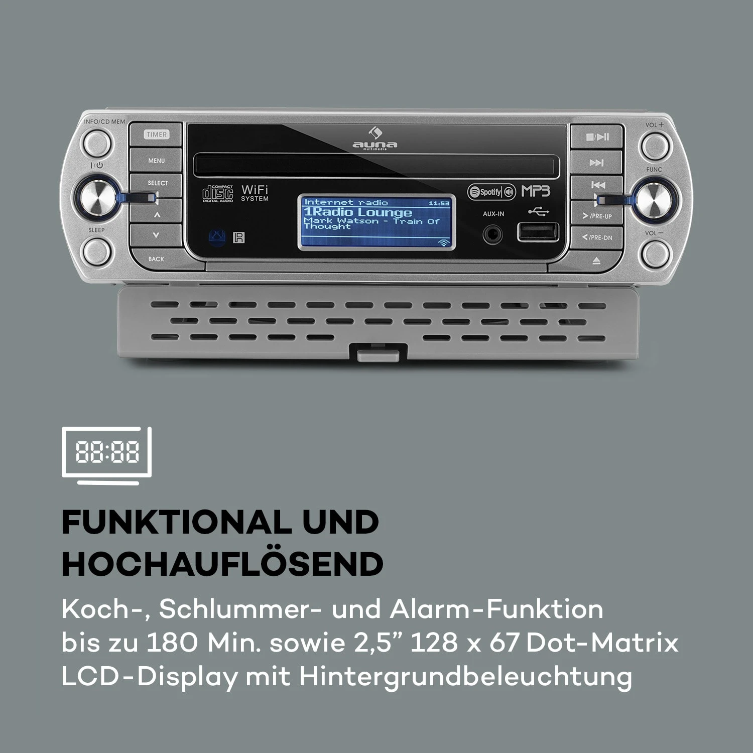 KR-500 CD Küchenradio, Internetradio, Integriertes WiFi, CD/Mp3-Player – Bild 8