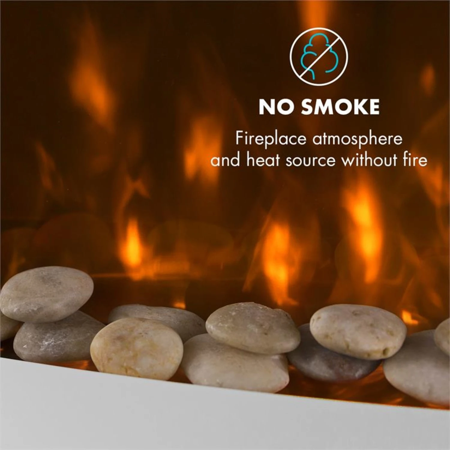 Lausanne Elektrischer Kamin 1000 Oder 2000 Watt 7 Verschiedene Hintergrundfarben Aus Glas – Bild 6