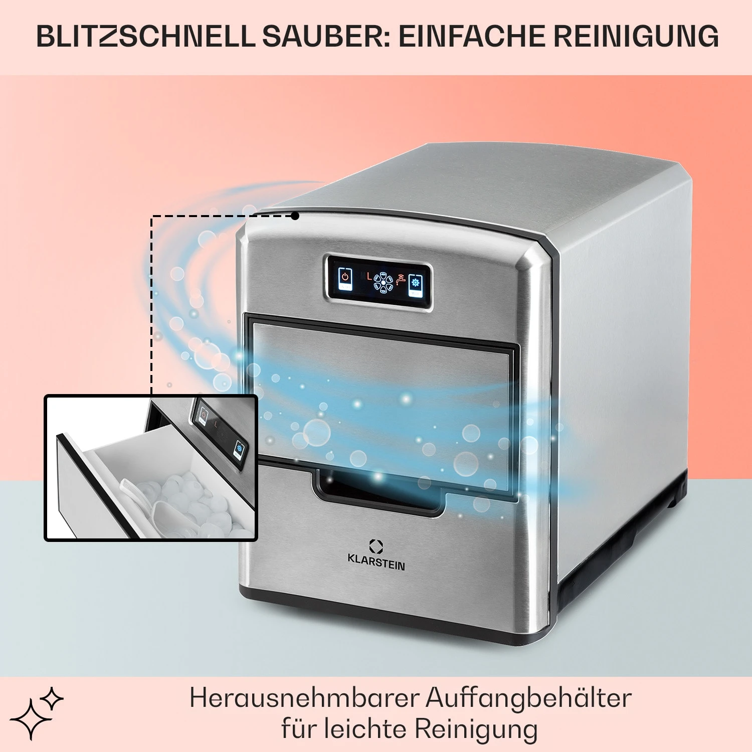 Metropolitan Eiswürfelmaschine 12kg/24h Digitales Display – Bild 5