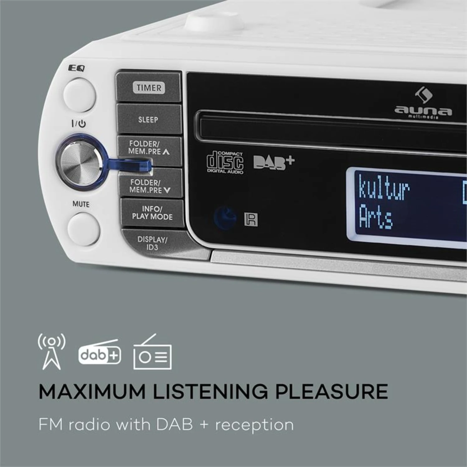 KR-400 CD Küchenradio, DAB+/PLL FM, CD/Mp3-Player Weiss – Bild 4