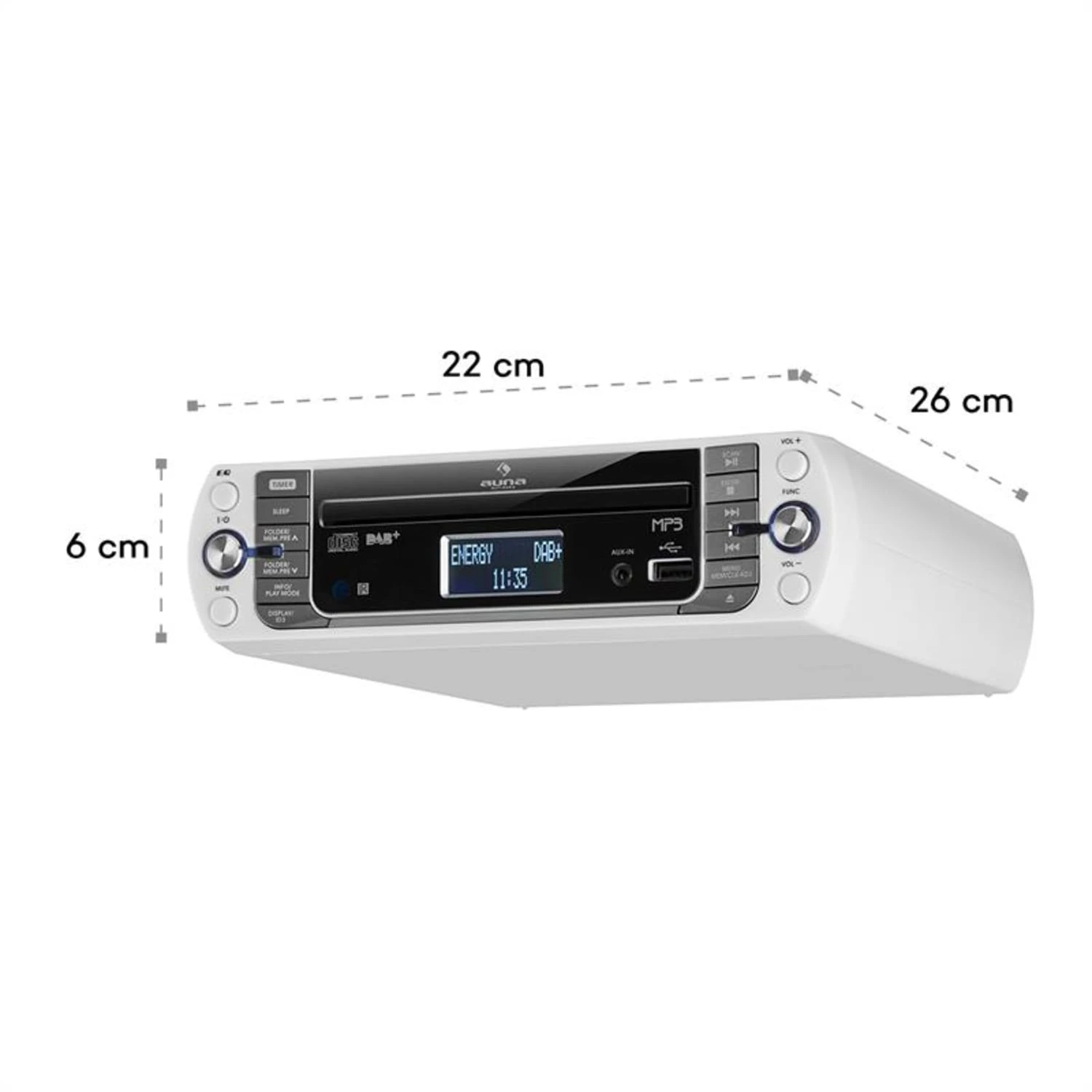 KR-400 CD Küchenradio, DAB+/PLL FM, CD/Mp3-Player Weiss – Bild 11