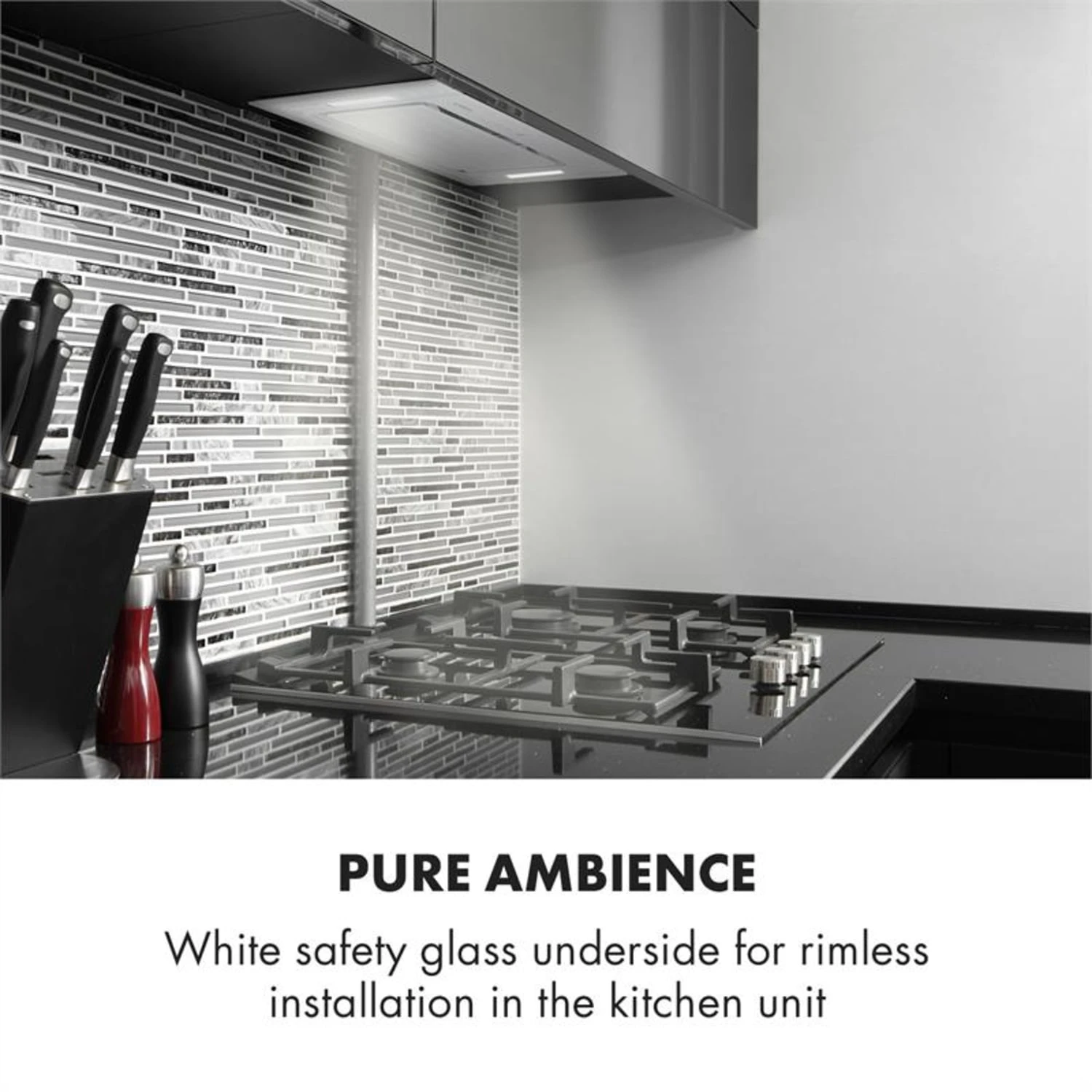 Hektor Dunstabzugshaube Einbau 52cm Abluft: 530 M³/h LED Touch Glas – Bild 2