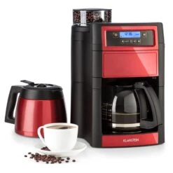 Aromatica II Duo Kaffeemaschine, Integriertes Mahlwerk, 1,25 L, Rot