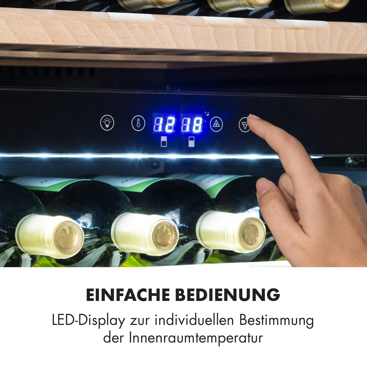 Vinsider 41 Built-in Duo Onyx Einbau-Weinkühlschrank 41 Fl 2 Zonen – Bild 3