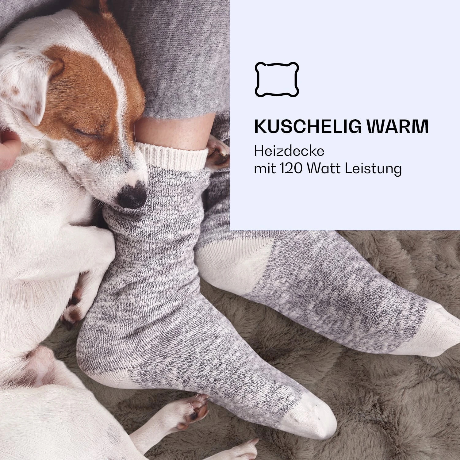 Dr. Watson Comfort & Style Heizdecke 120W 180x130cm Faux Fur – Bild 2