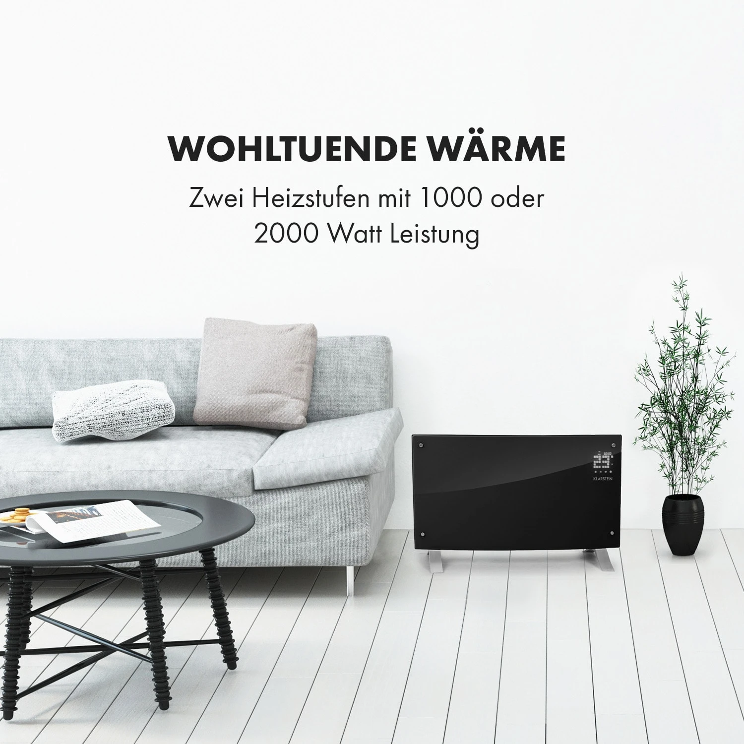 Bornholm Curved Ambient Konvektions-Heizgerät 1000/2000 W – Bild 2