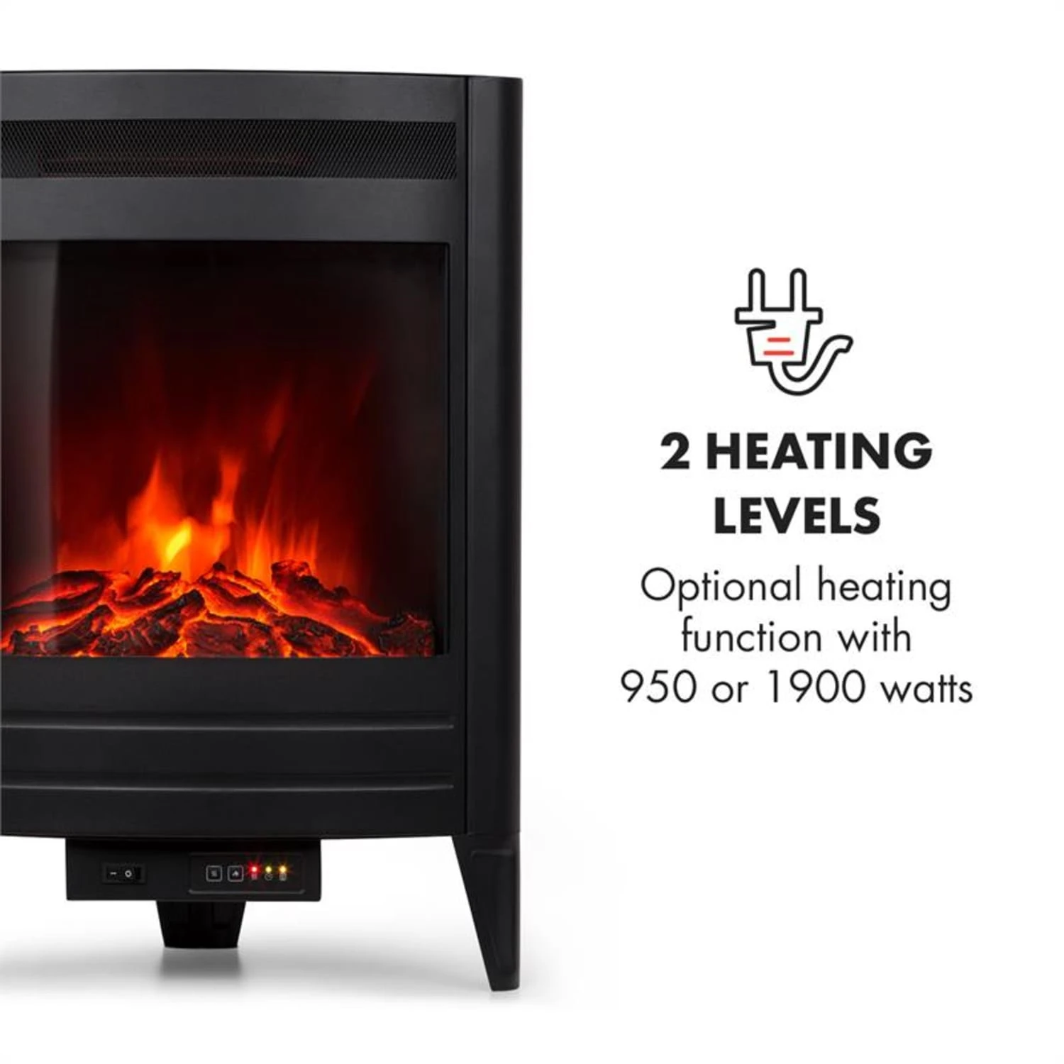 Vienna Elektrischer Eckkamin 1900W Wochentimer Fernbedienung – Bild 3