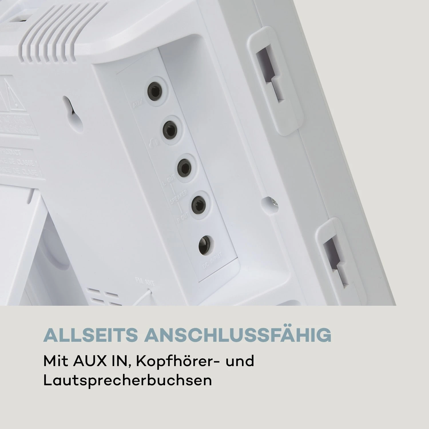 Wallie Microsystem CD-Player Bluetooth USB-Port Fernbedienung Weiß – Bild 9