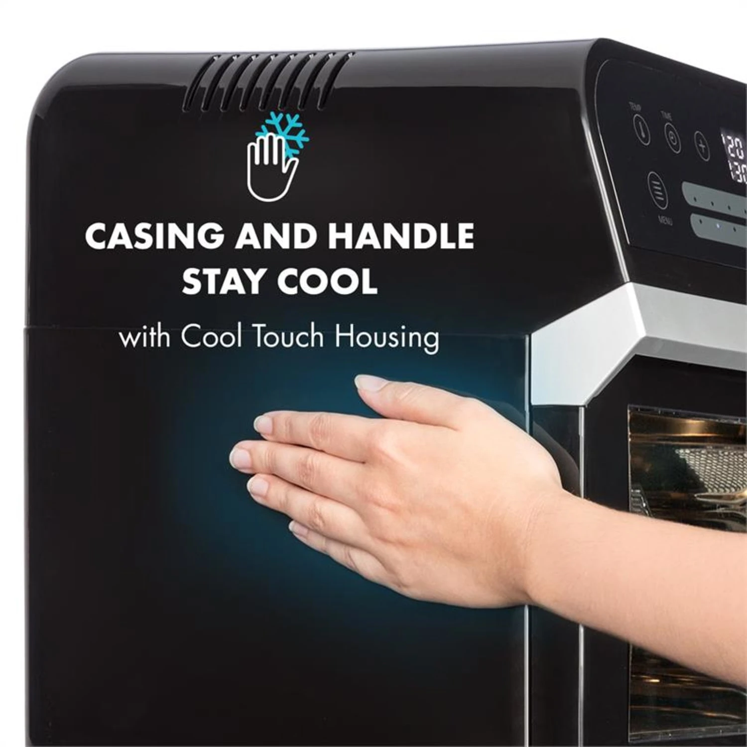 AeroVital Cube Heißluftfritteuse 1600W 12l Timer 16 Programme Schwarz – Bild 6