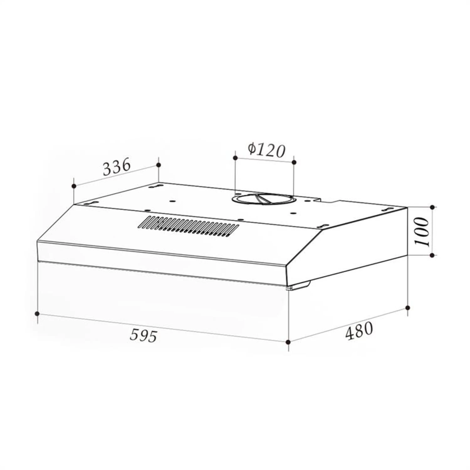 Contempo Neo Unterbau-Dunstabzugshaube 60cm 175m³/h LED Edelstahl – Bild 10