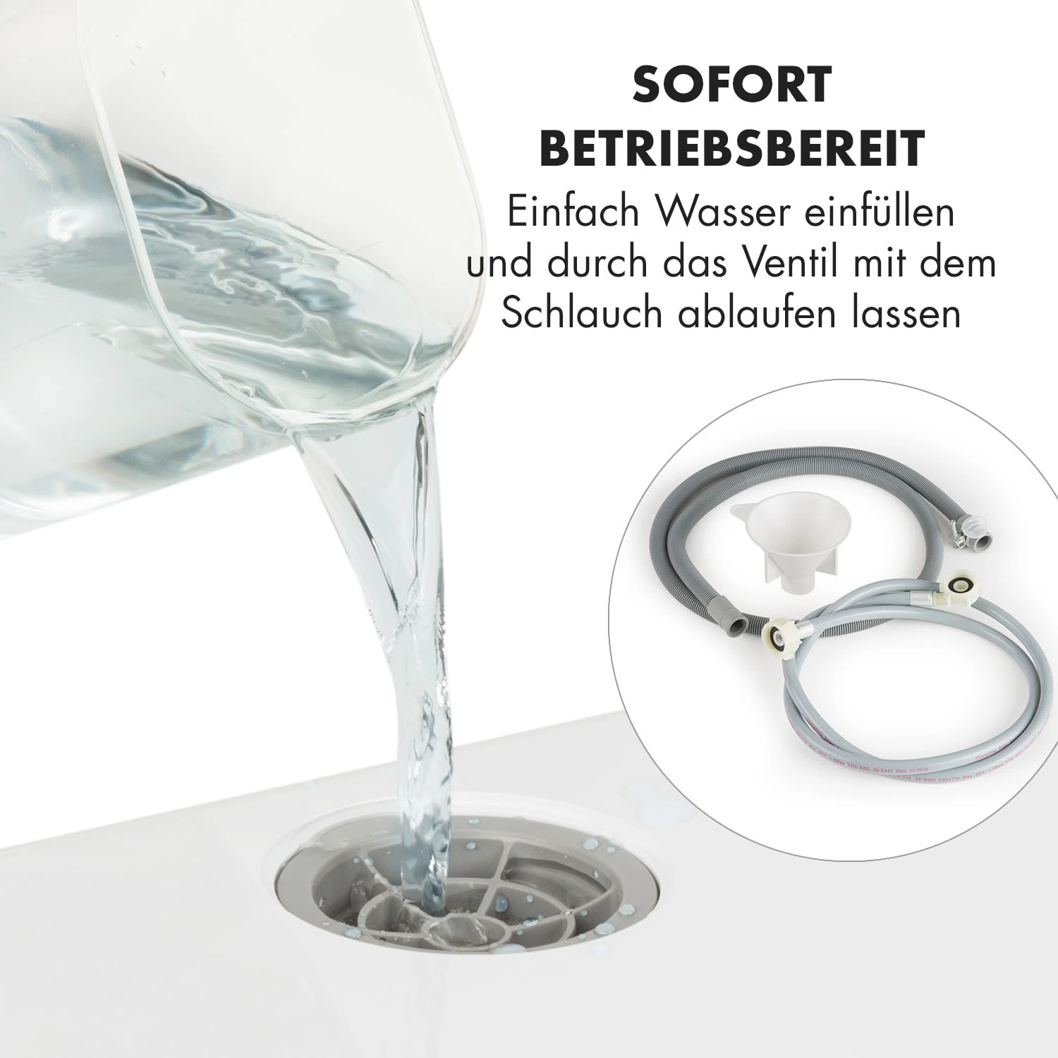 Amazonia Mini Geschirrspülmaschine 6 Programme LED-Display – Bild 8