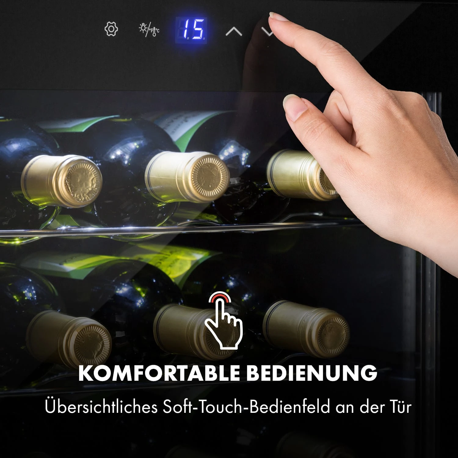 Shiraz 16 Uno Weinkühlschrank 42l Touch-Bedienfeld 131W 5-18°C – Bild 6