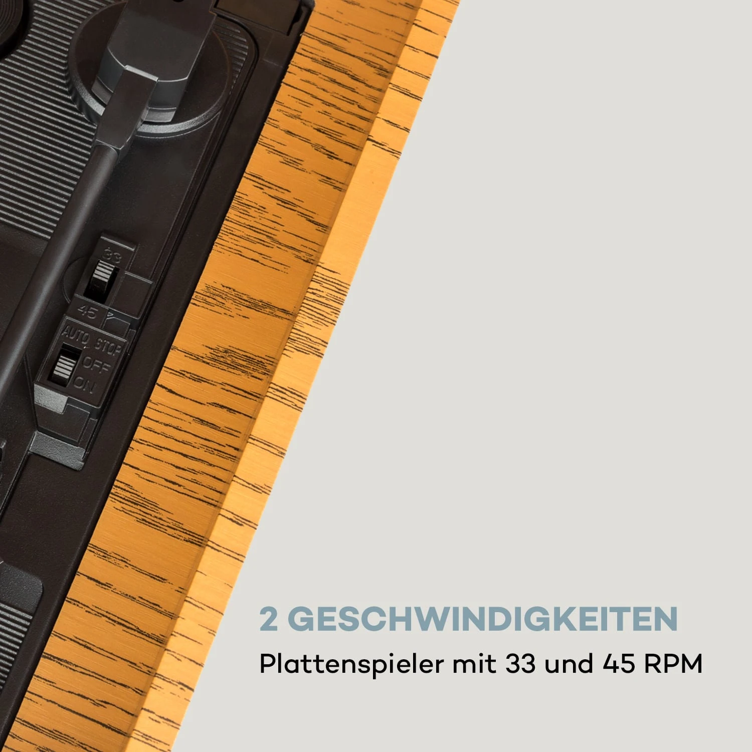 NR-620 DAB Stereoanlage Holz Plattenspieler DAB+ CD-Player Braun – Bild 9