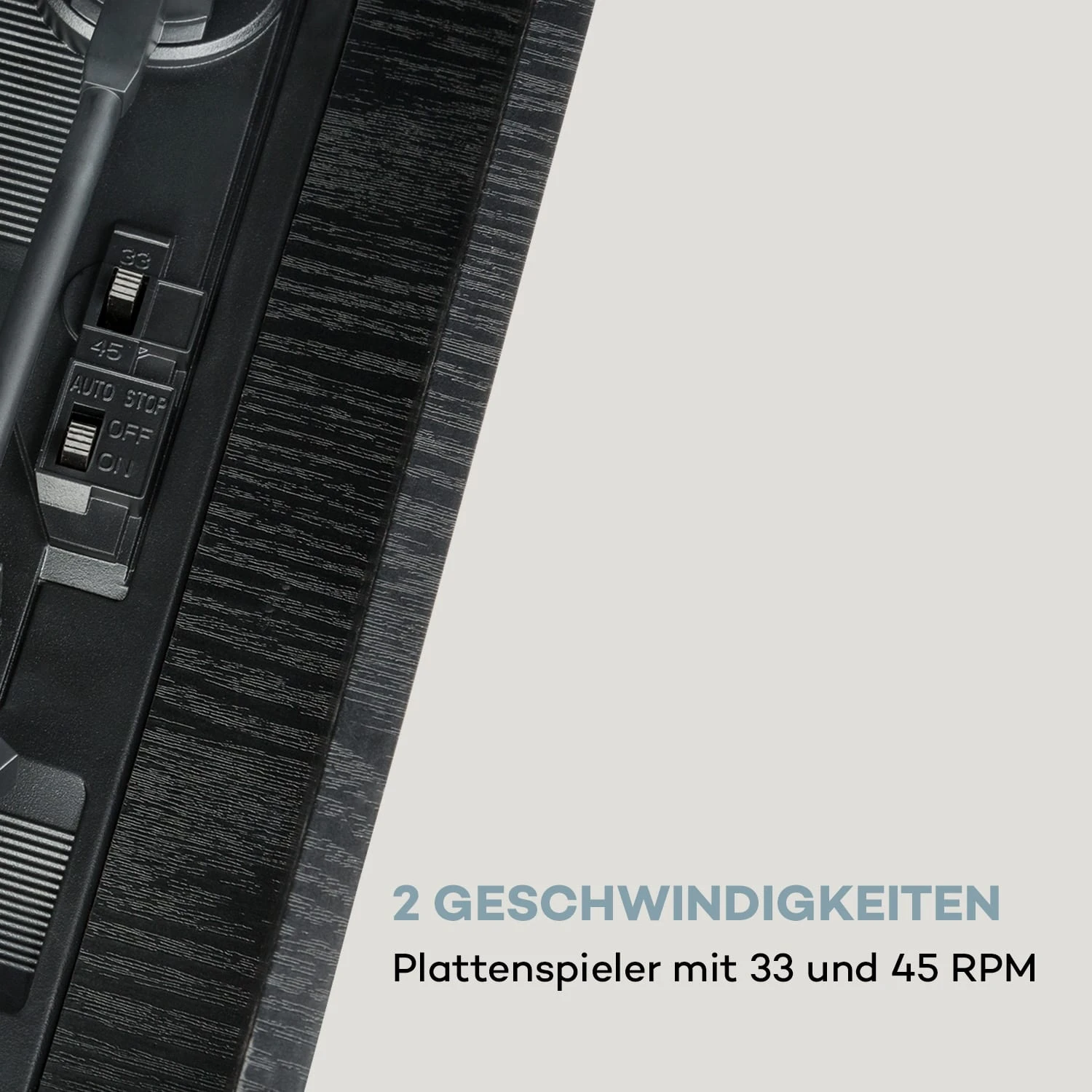 NR-620 DAB Stereoanlage Holz Plattenspieler DAB+ CD-Player Schwarz – Bild 9