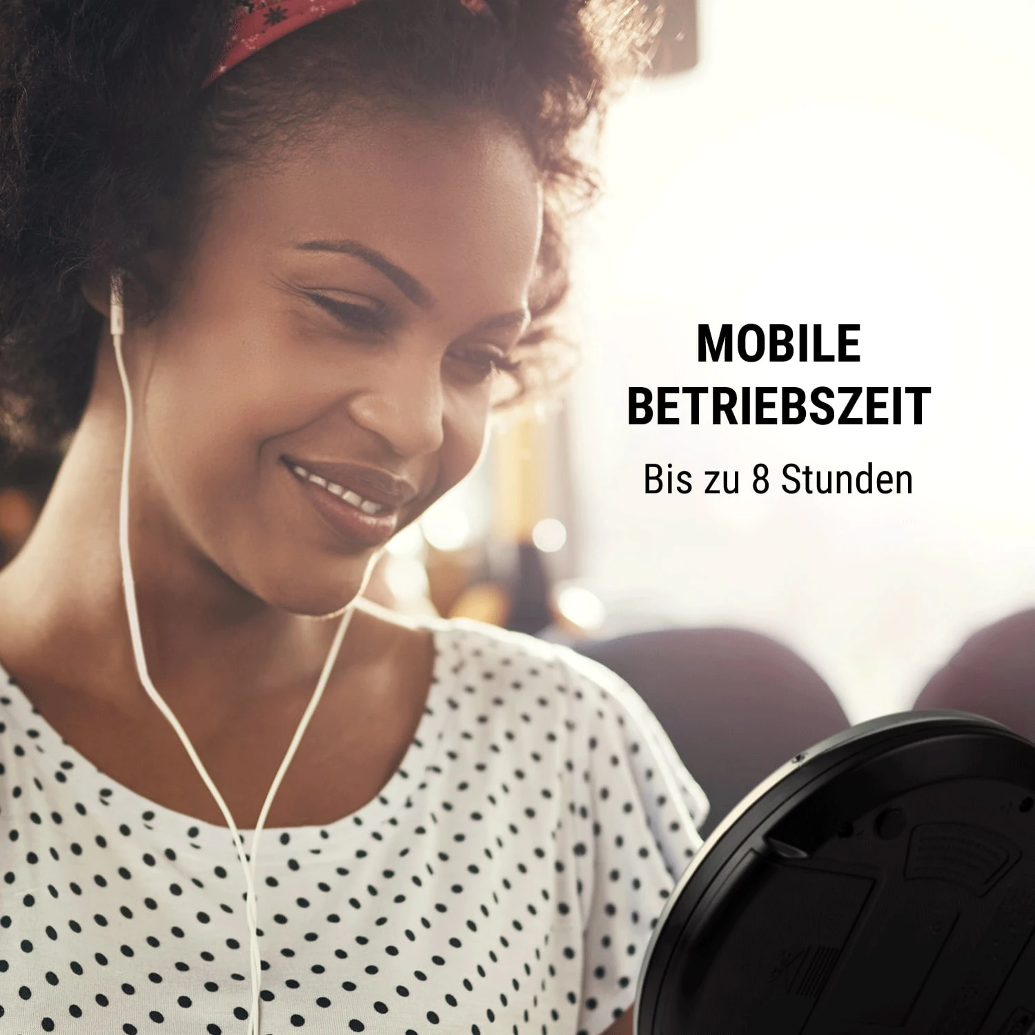 CDC 100 BT Discman BT-Funktion LCD ASP 2x1,5V Silber – Bild 2