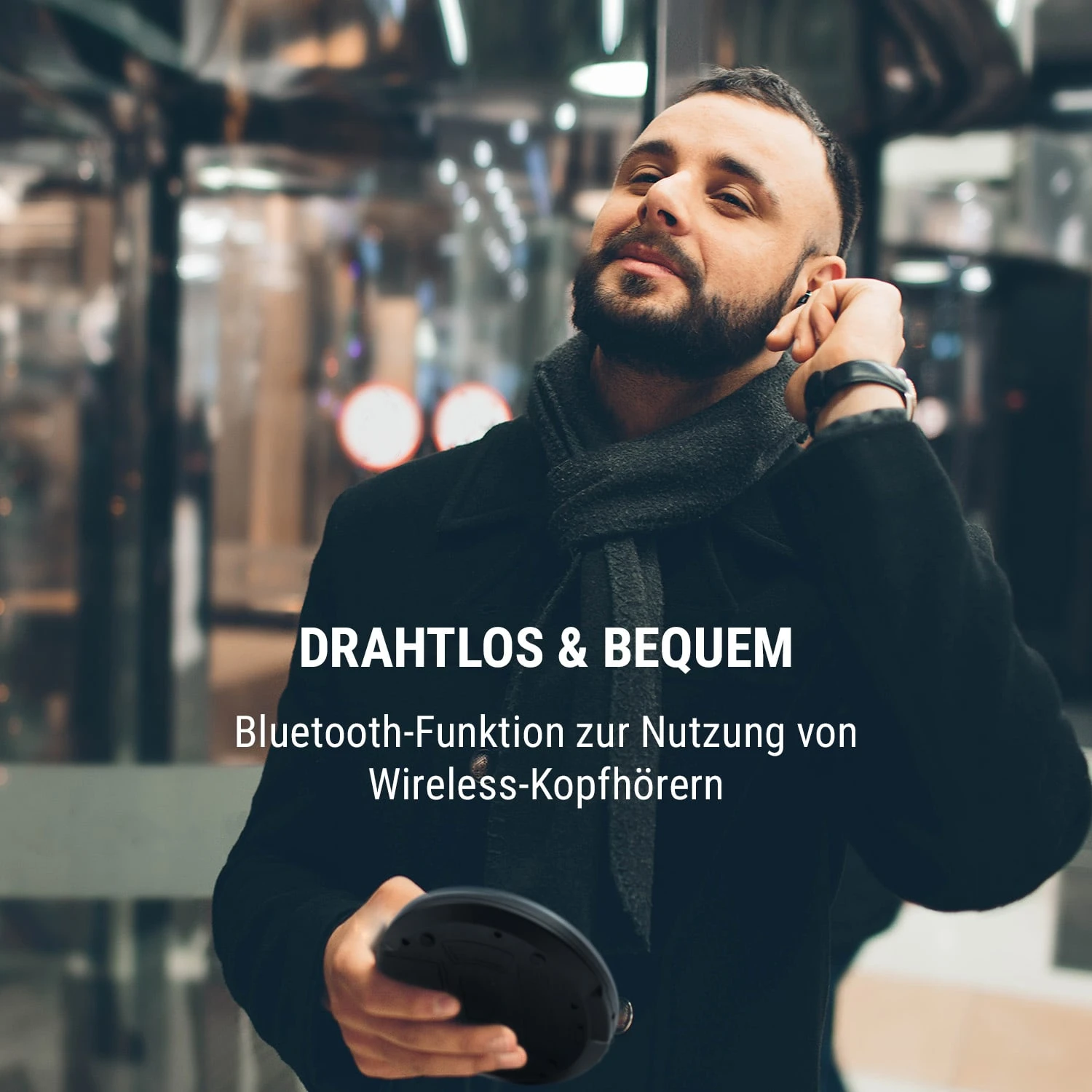 CDC 100 BT Discman BT-Funktion LCD ASP 2x1,5V Silber – Bild 4