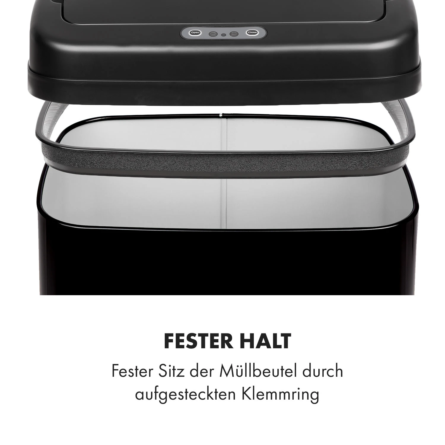 Cleansmann Mülleimer Sensor 30 Liter Für Müllbeutel ABS Edelstahl – Bild 8