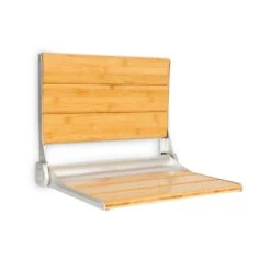 Arielle Deluxe Duschsitz Bambus Aluminium Klappbar 160 Kg Max. Holz