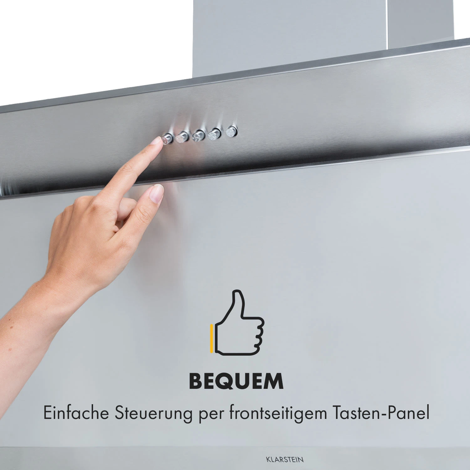 Athena 90 Dunstabzugshaube 90cm 300m³/h 69W Edelstahl – Bild 3