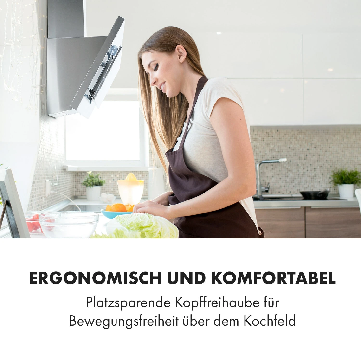 Athena 90 Dunstabzugshaube 90cm 300m³/h 69W Edelstahl – Bild 6