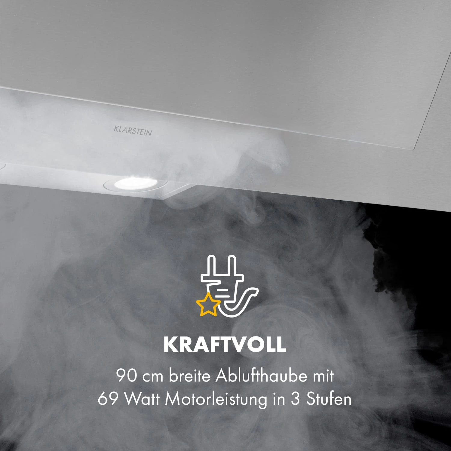 Athena 90 Dunstabzugshaube 90cm 300m³/h 69W Edelstahl – Bild 8