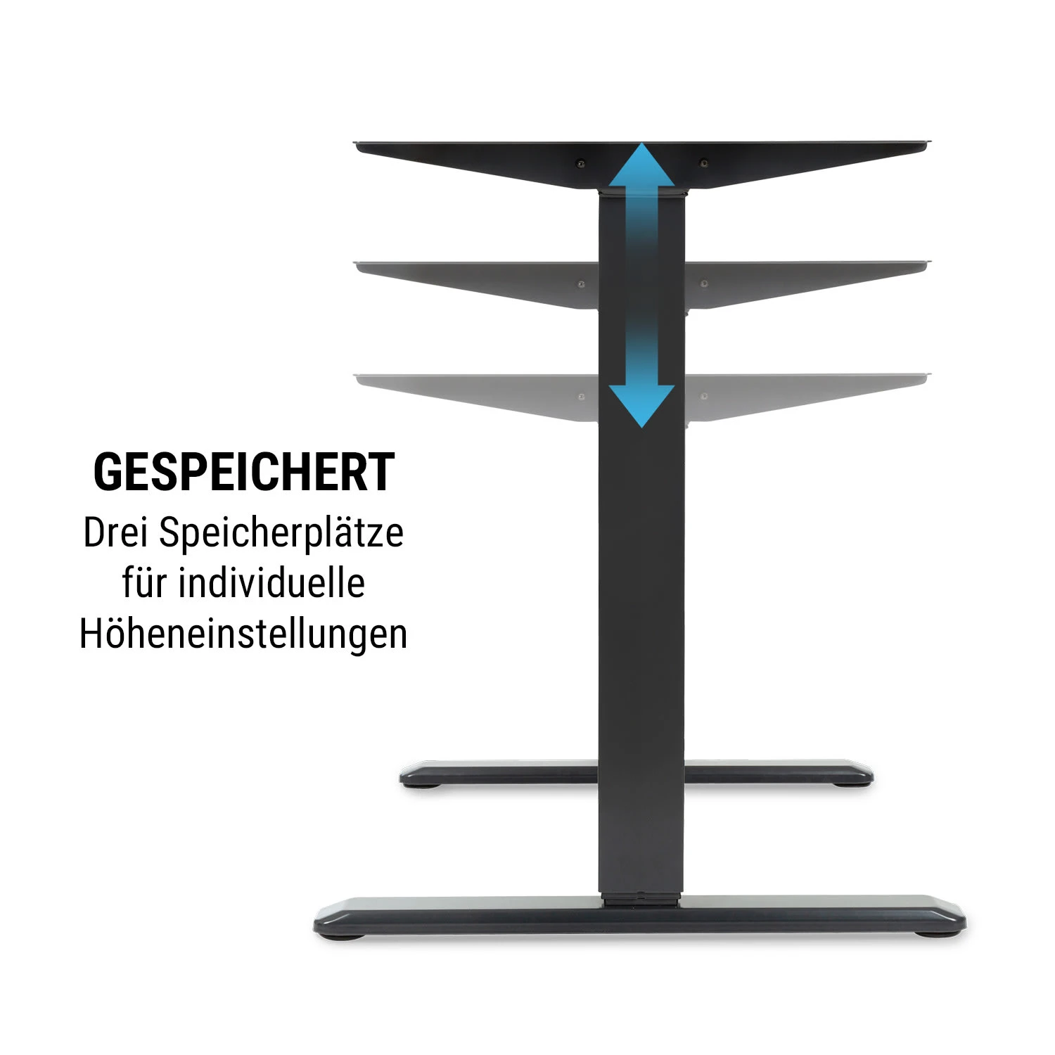 Multidesk Comfort Schreibtisch Elektrisch Höhenverstellbar 62-128 Cm – Bild 7