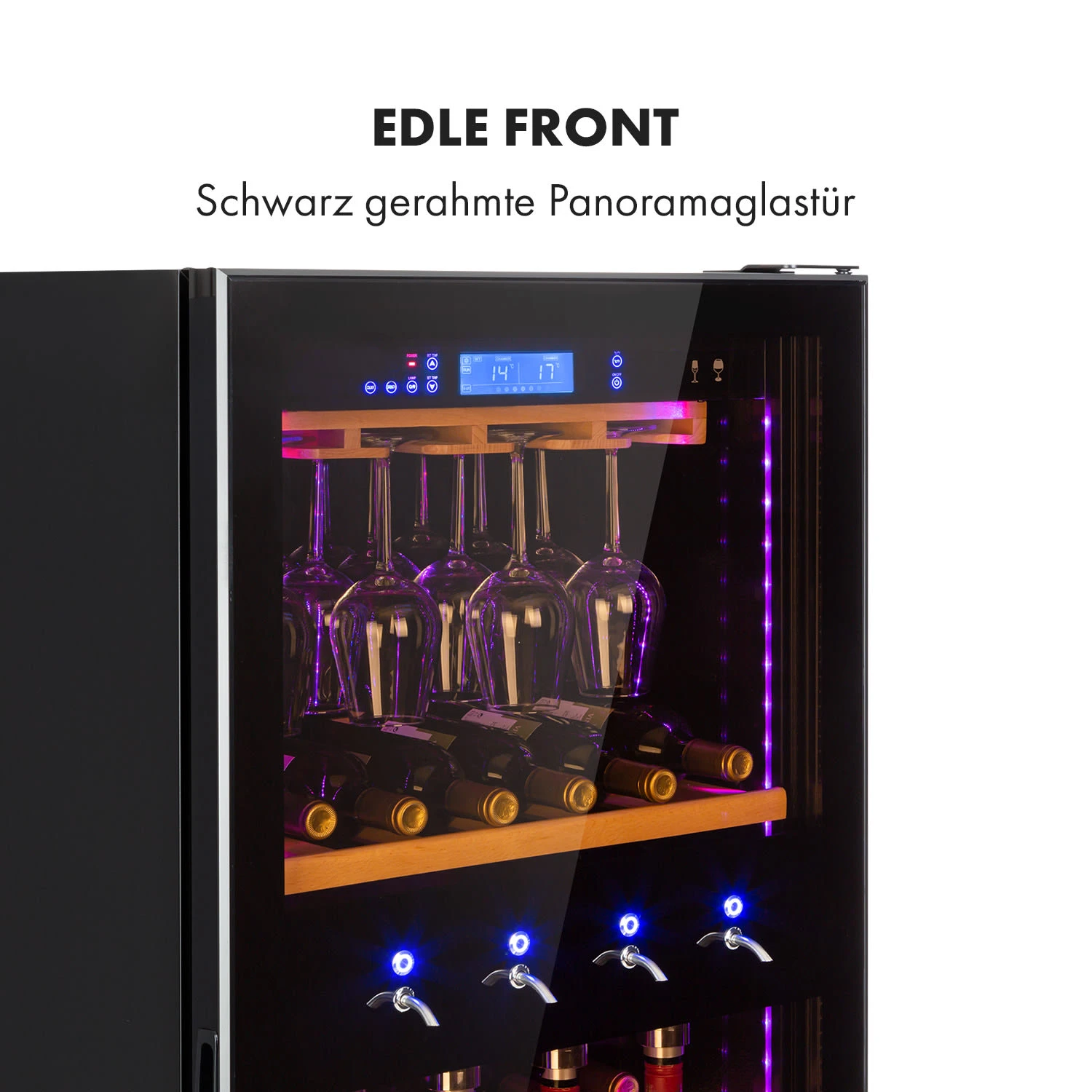 First Class 129 Weinkühlschrank 4 Dispenser 129Fl 5-22°C Touch Glastür – Bild 8