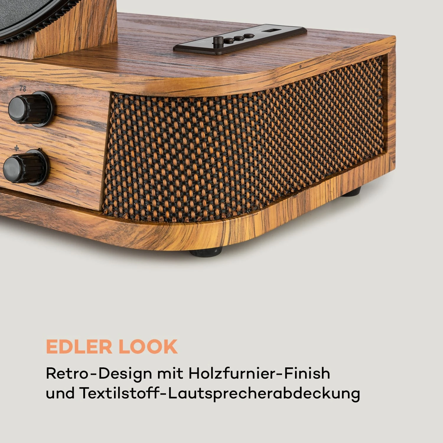 Verticalo SE Retro-Plattenspieler USB BT Line-Out Holz – Bild 6
