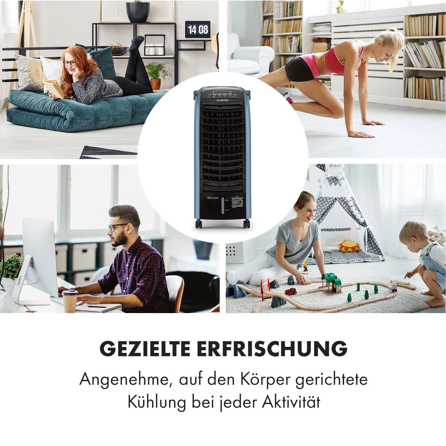 Maxfresh Ocean Ventilator Luftkühler 6L 65W Fernbedienung 2x Eispack – Bild 3