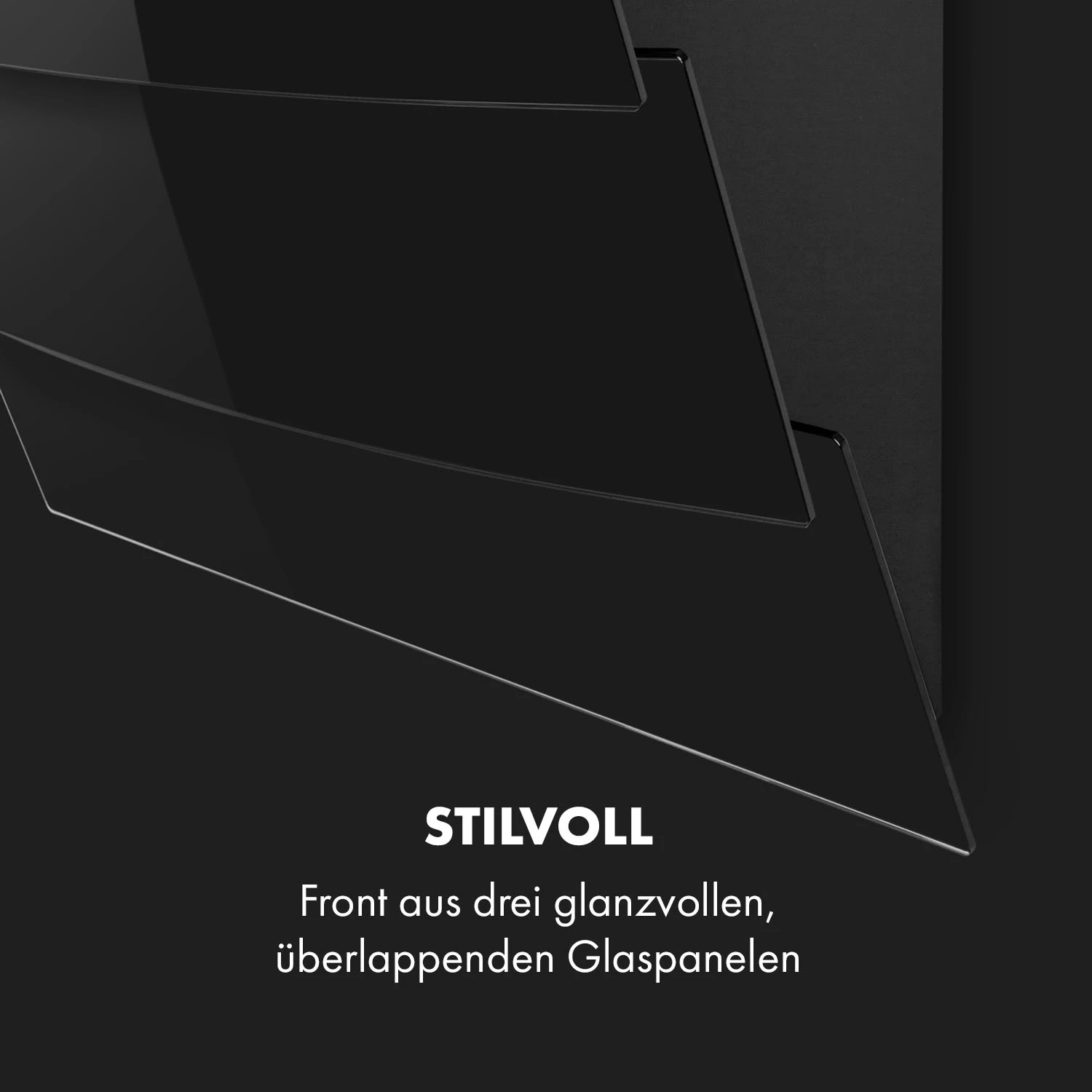 Antonia Dunstabzugshaube Kopffrei 60cm 350m³/h Touch-Bedienfeld Glas – Bild 4