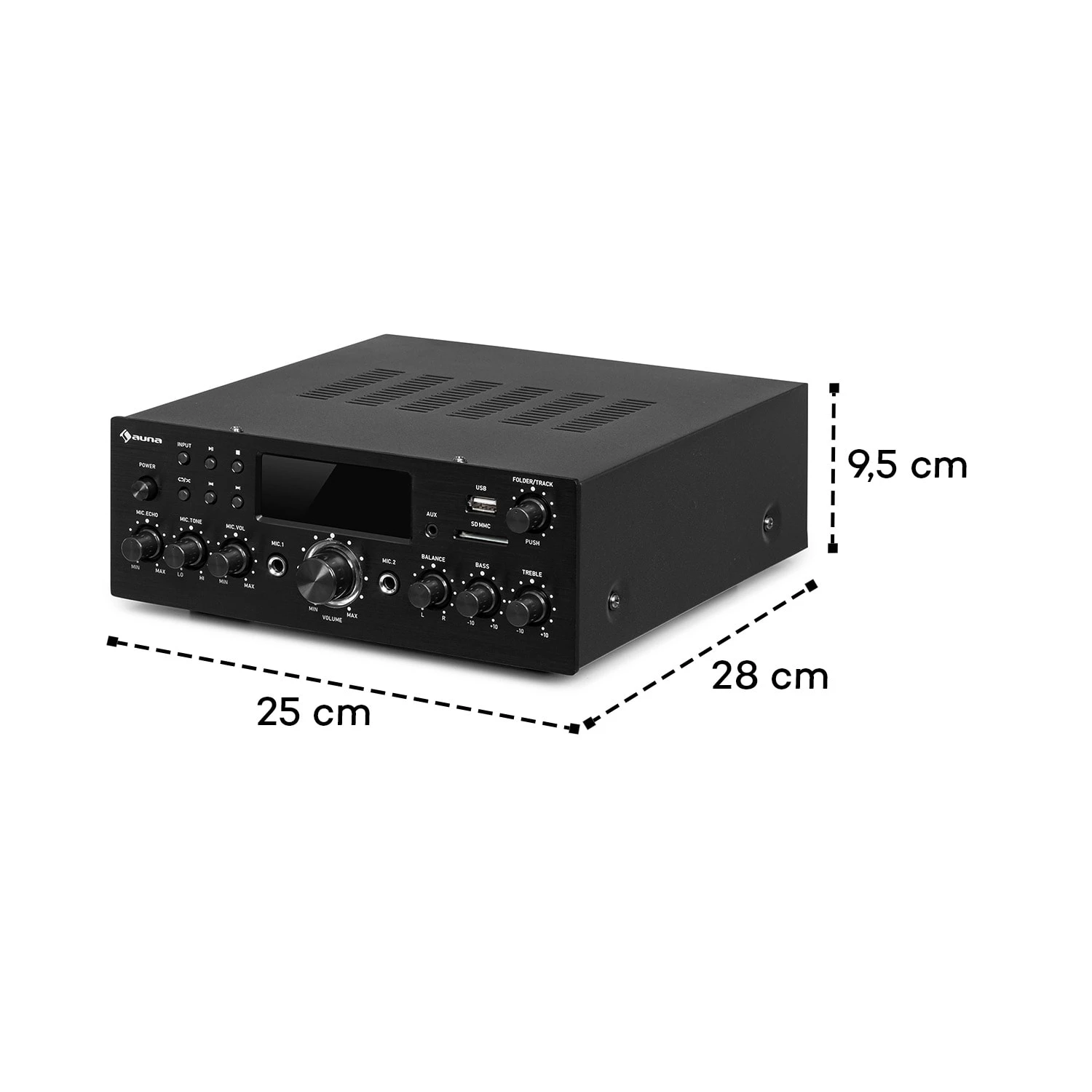AMP-5 BT HiFi-Verstärker 2 X 50 W RMS BT 2 X Mikro Schwarz – Bild 8