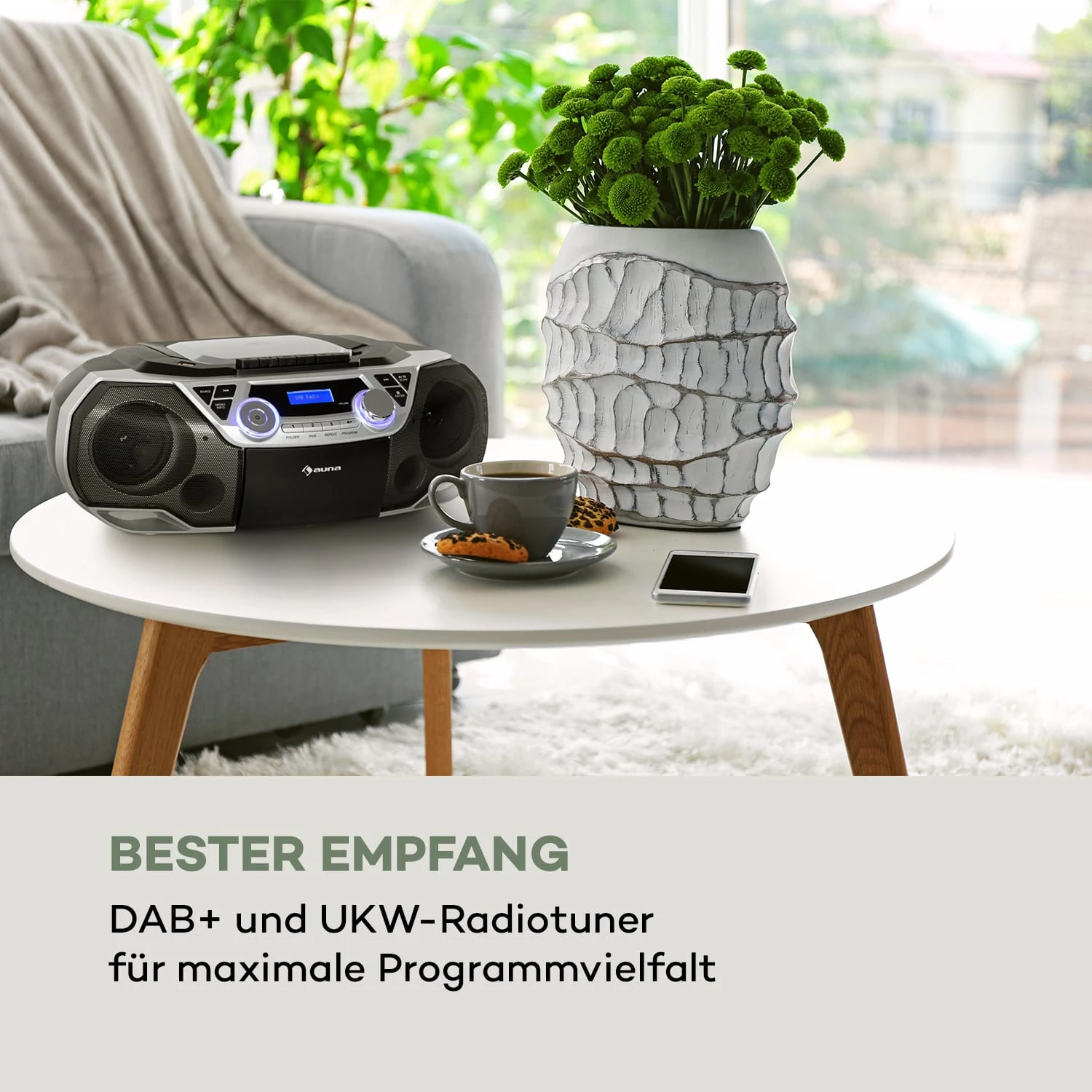 Roadie 2K Boombox CD-Player Kassettenradio DAB/DAB+ UKW Bluetooth – Bild 2