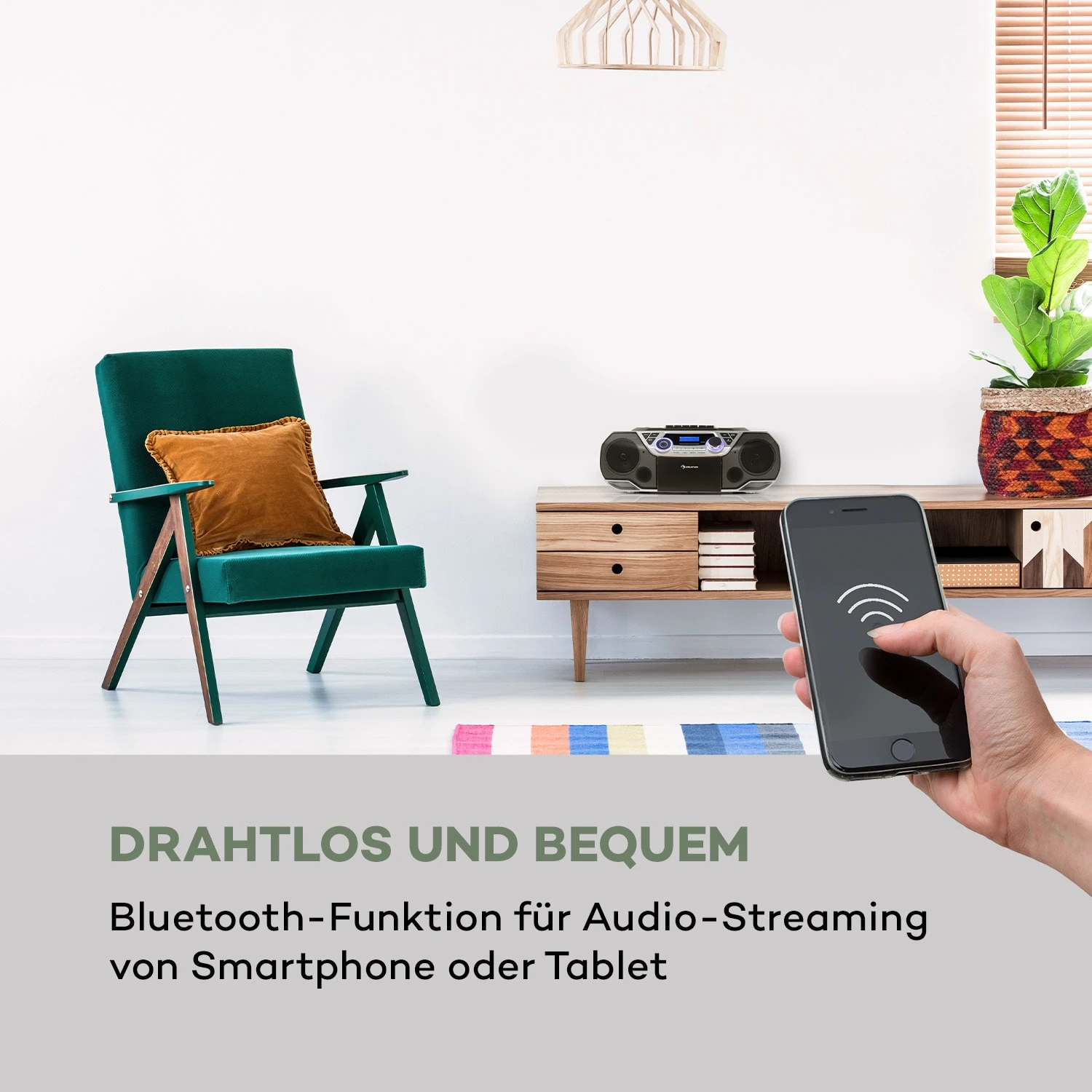 Roadie 2K Boombox CD-Player Kassettenradio DAB/DAB+ UKW Bluetooth – Bild 4