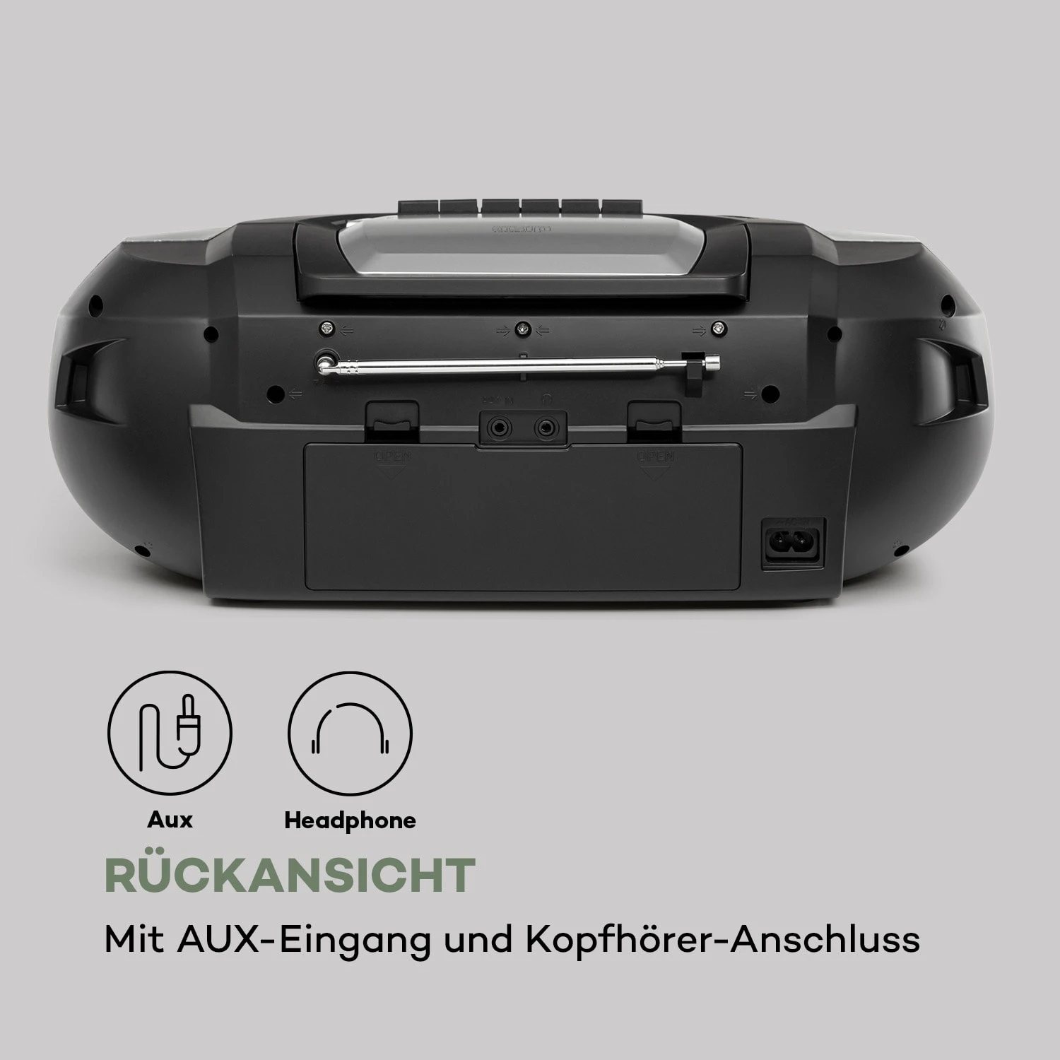 Roadie 2K Boombox CD-Player Kassettenradio DAB/DAB+ UKW Bluetooth – Bild 9