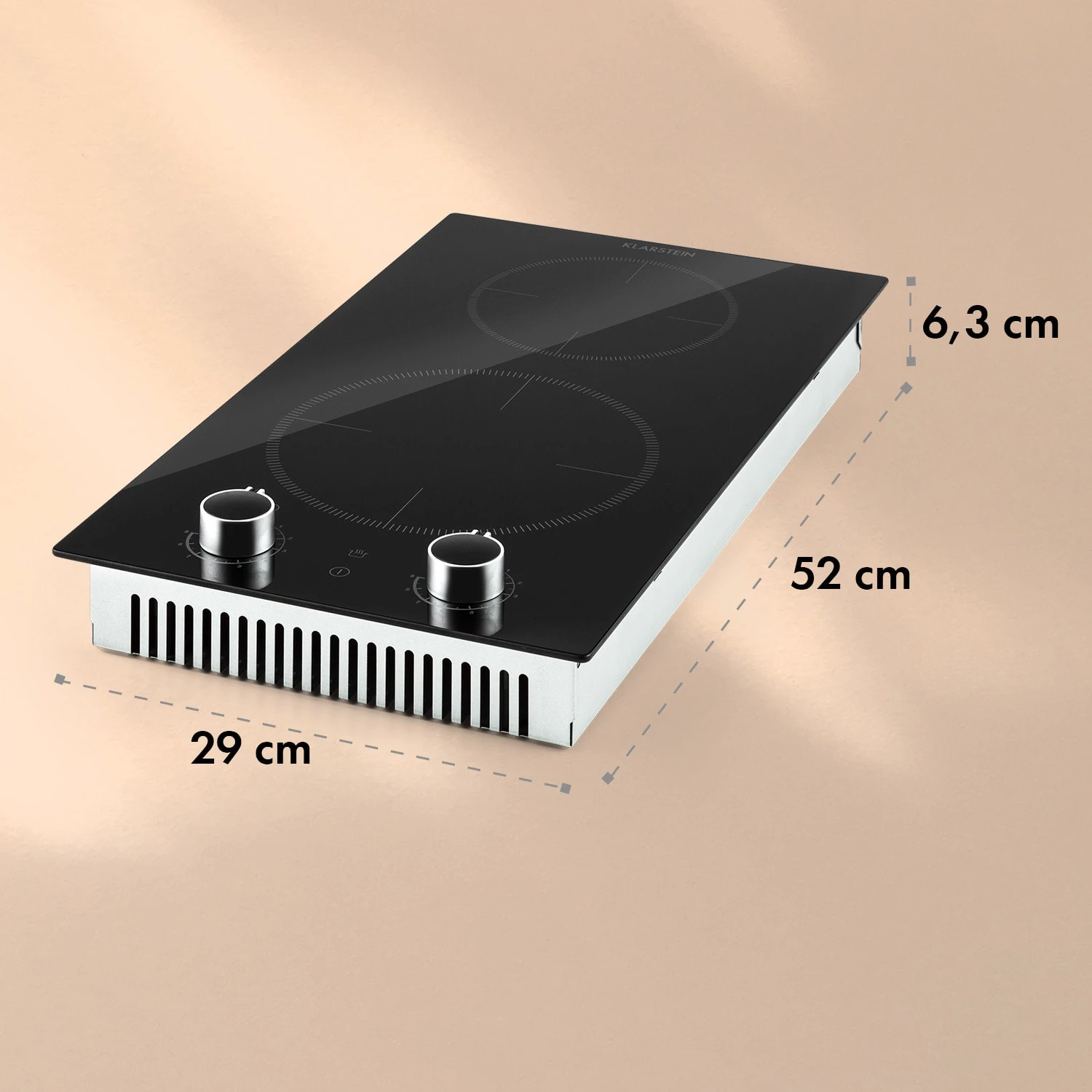 Kochheld Doppel-Induktionskochfeld 2900W Dreh-Regler Glas Schwarz – Bild 9