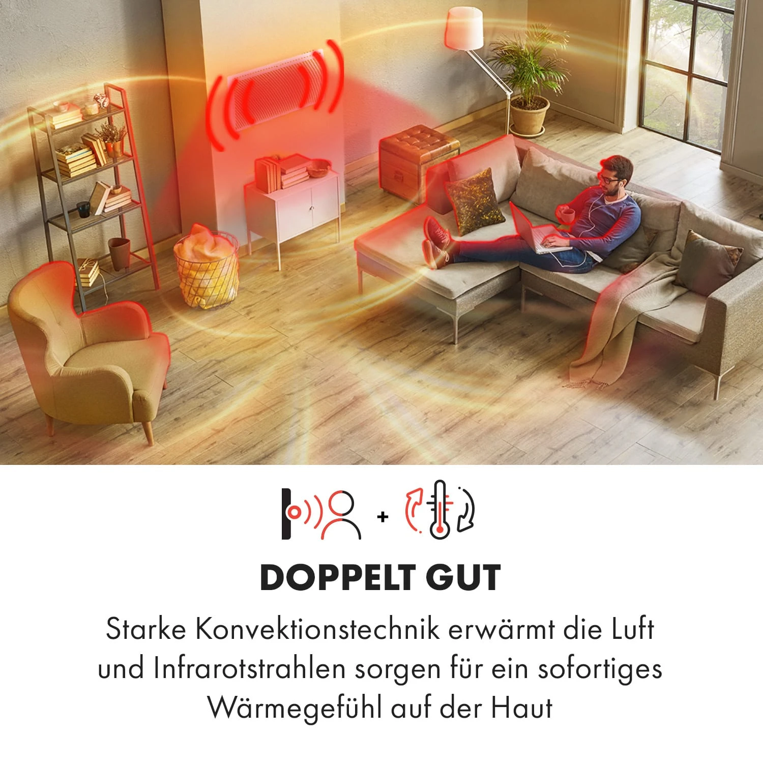 Hot Spot Slimcurve Double Wave 2-in-1 Heizgerät 2000W Wochentimer – Bild 2