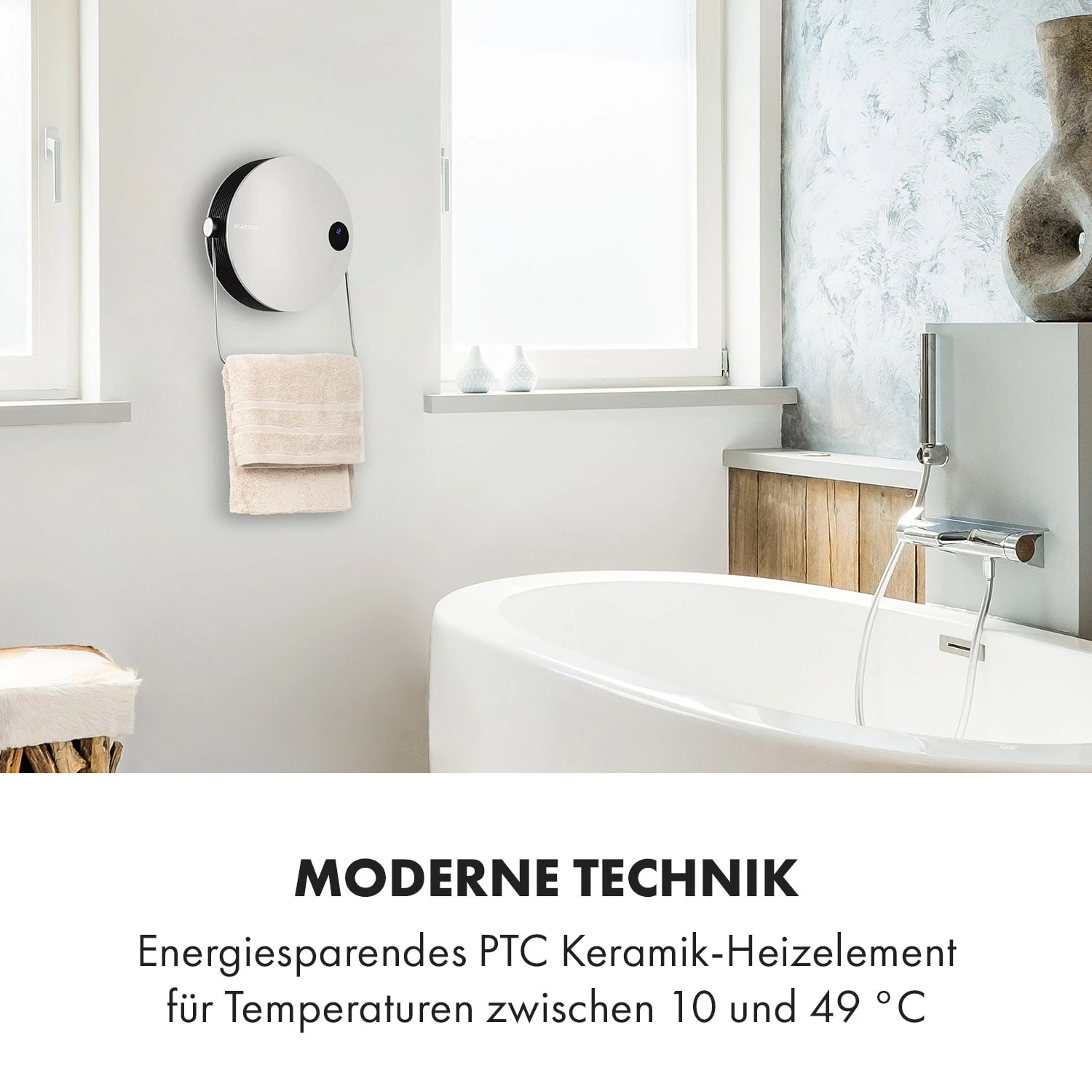 Hot Spot Pebble Heizlüfter 2000W Handtuchtrockner Timer Fernbedienung – Bild 8