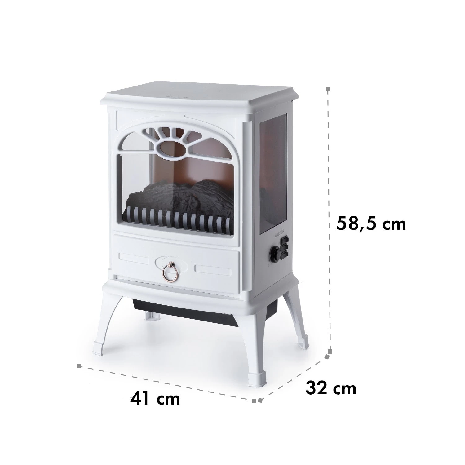 Leoben Elektrischer Kamin 900 / 1800 W Thermostat PanoramaView – Bild 8