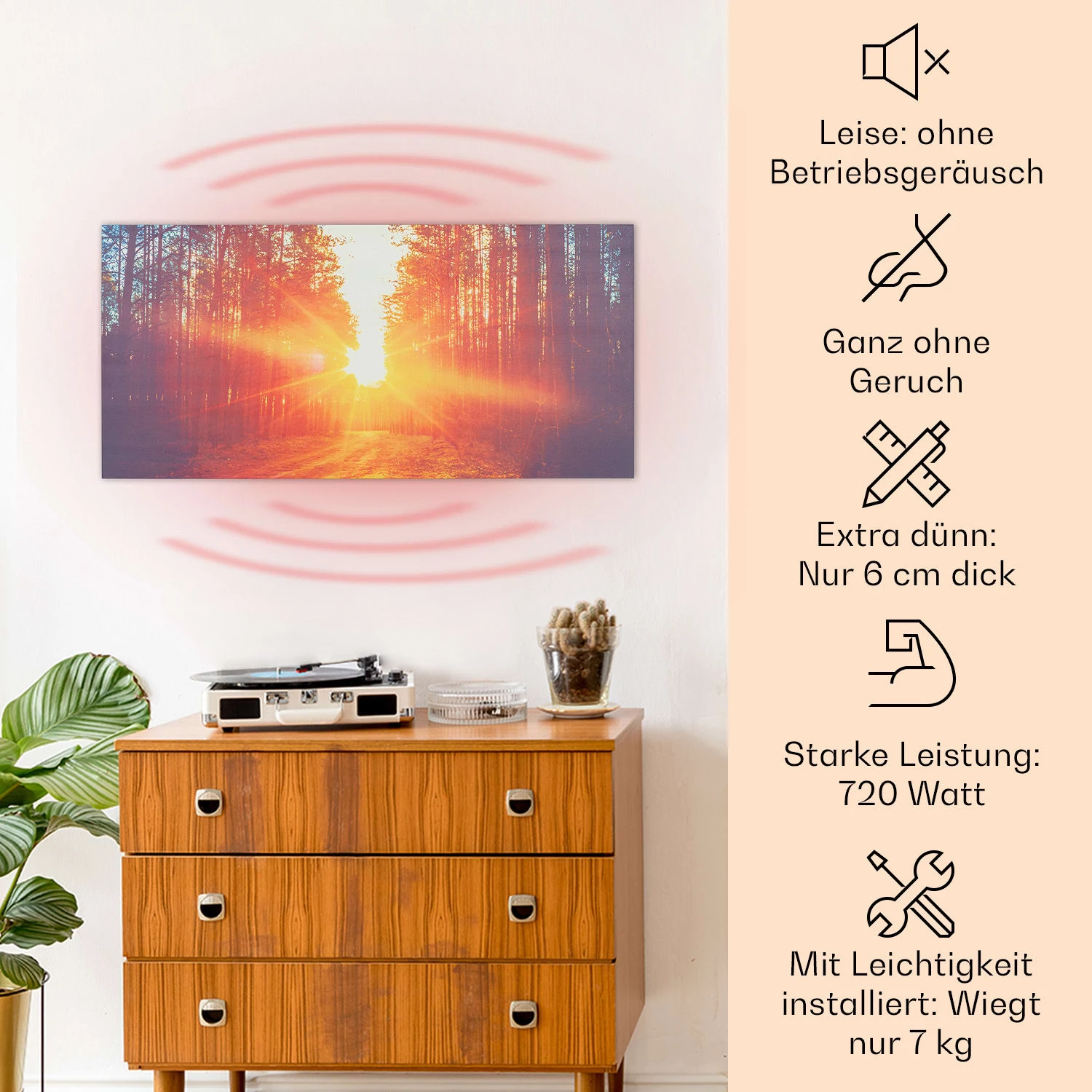 Wonderwall Air Art Infinite 720 Infrarotheizung 120x60 Cm – Bild 2
