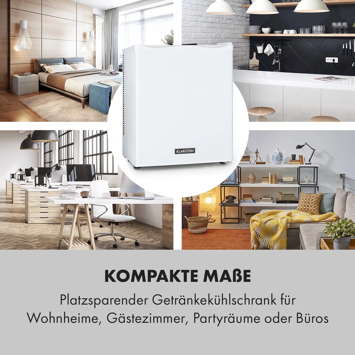 Happy Hour Minibar 5-15°C EEK G Lautlos 23dB LED-Licht – Bild 3