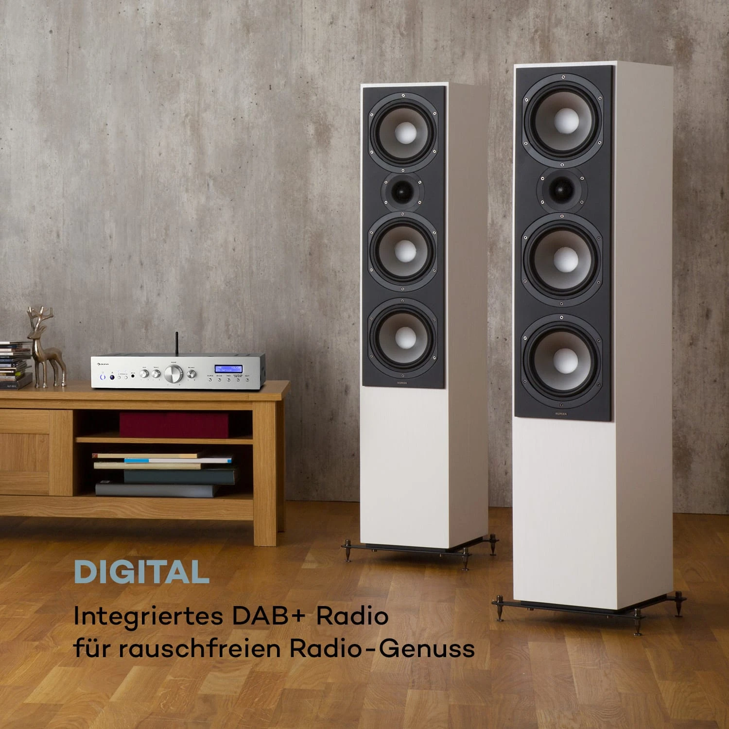 AMP-CD608 DAB HiFi-Stereo-Verstärker 4x100W RMS DAB+ BT Opt.-In Fernbedienung – Bild 2