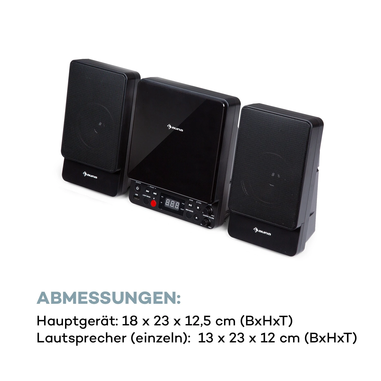 Microstar Vertikal-Stereoanlage CD-Player Bluetooth USB Fernbedienung – Bild 8